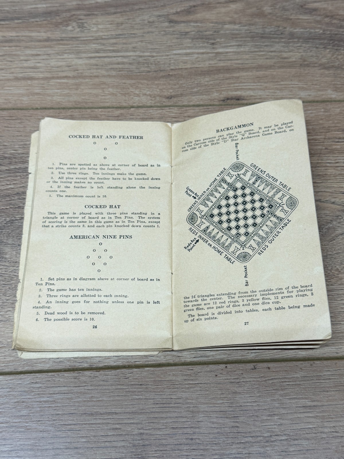The Carrom Company 1940’s Carrom Game Boards Direction Booklet & Ephemera