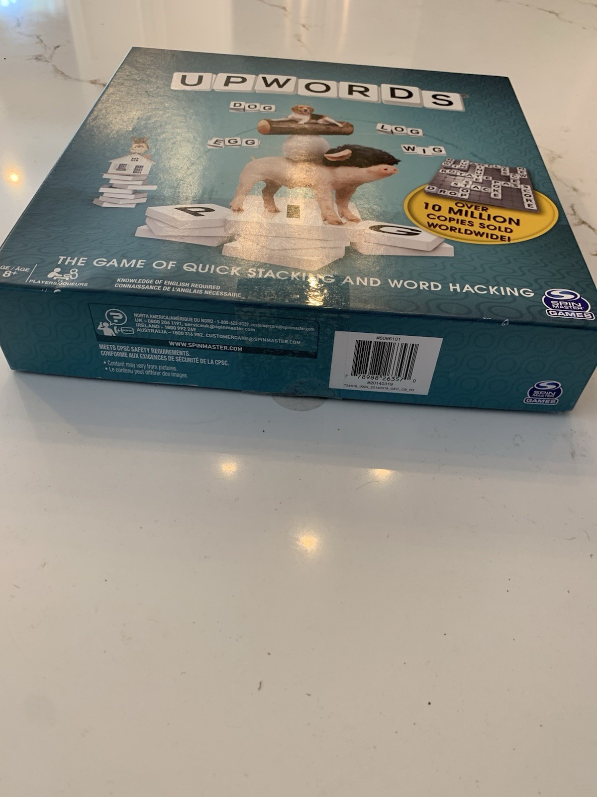 UpWords Board Game – The Game Of Quick Stacking And Word Hacking Unused Open Box