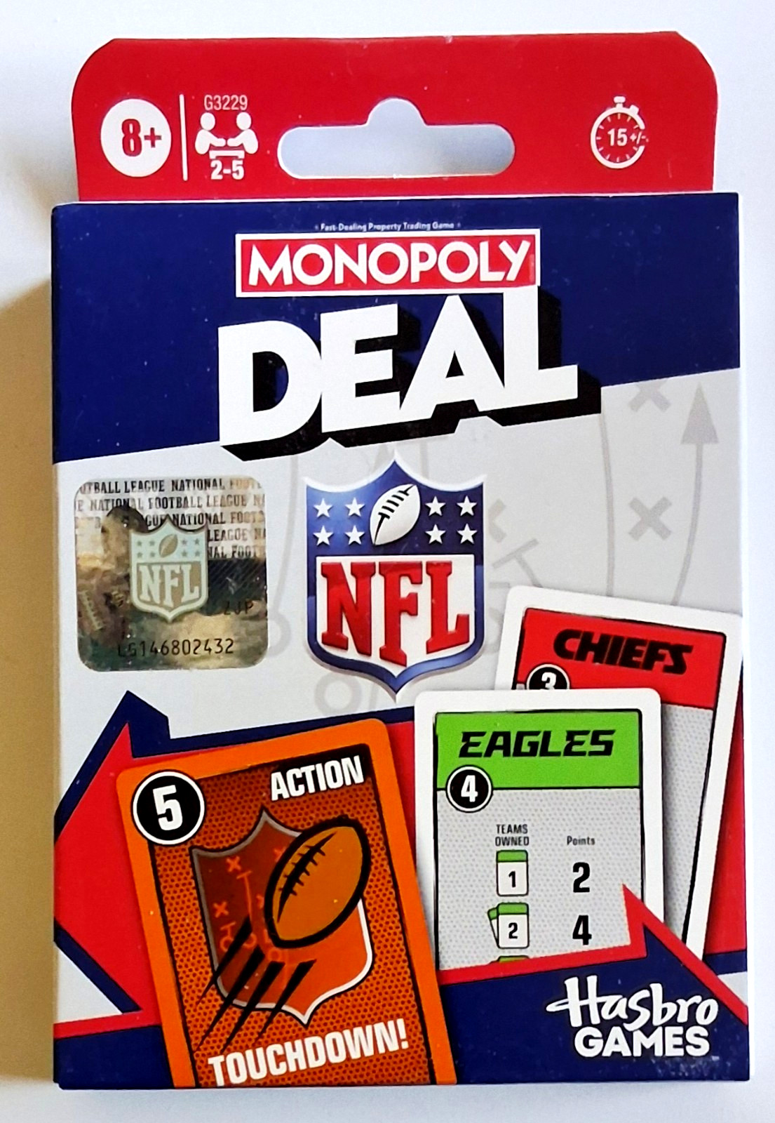 Monopoly Deal NFL Edition Game | Officially Licensed NFL Card Game for Families