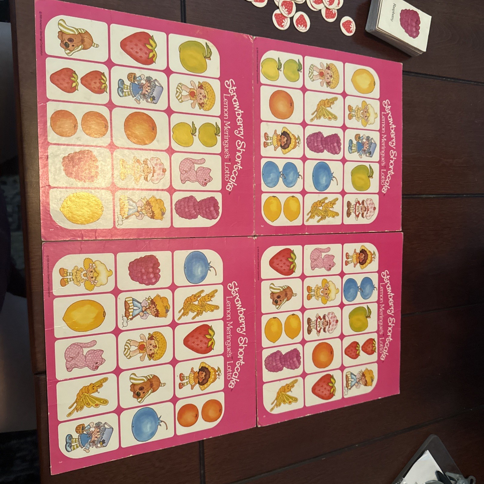Vintage 1981 Stawberry Shortcake Game Basket Four “Berry” Fun Games Parker Bros