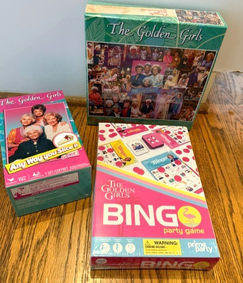 The Golden Girls Collectible Game TRIO, Bingo, Any Way You Slice It and Puzzle