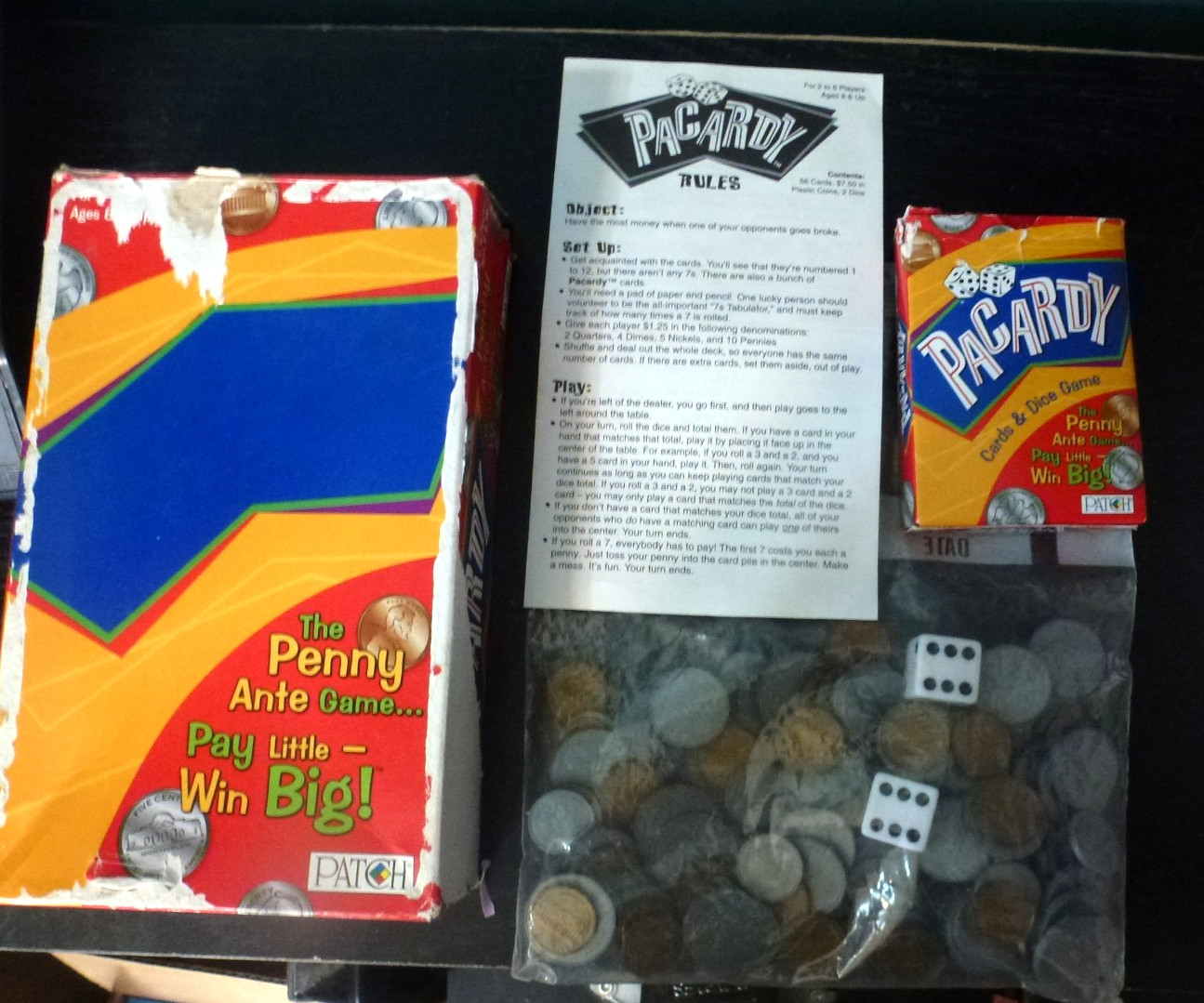 Pacardy Patch Game 2005 Complete with box & instructions Penny Ante Game