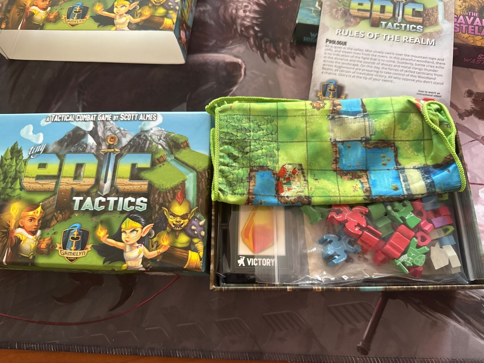 Small Game Lot Tiny Epic Tactics with Maps Expansion and Tiny Epic Defenders