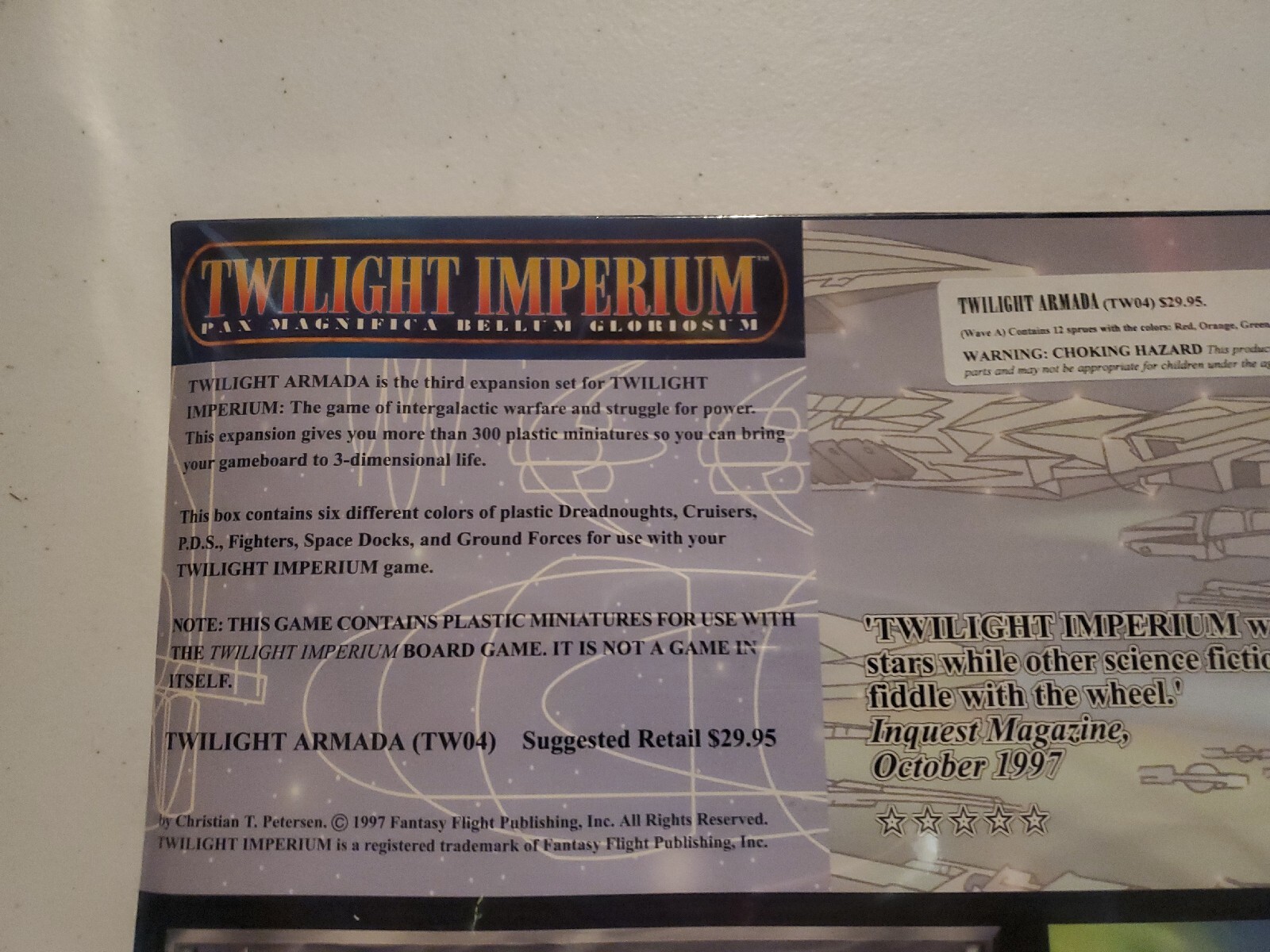 Fantasy Flight Games Twilight Imperium Twilight Armada expansion 1997 rare New