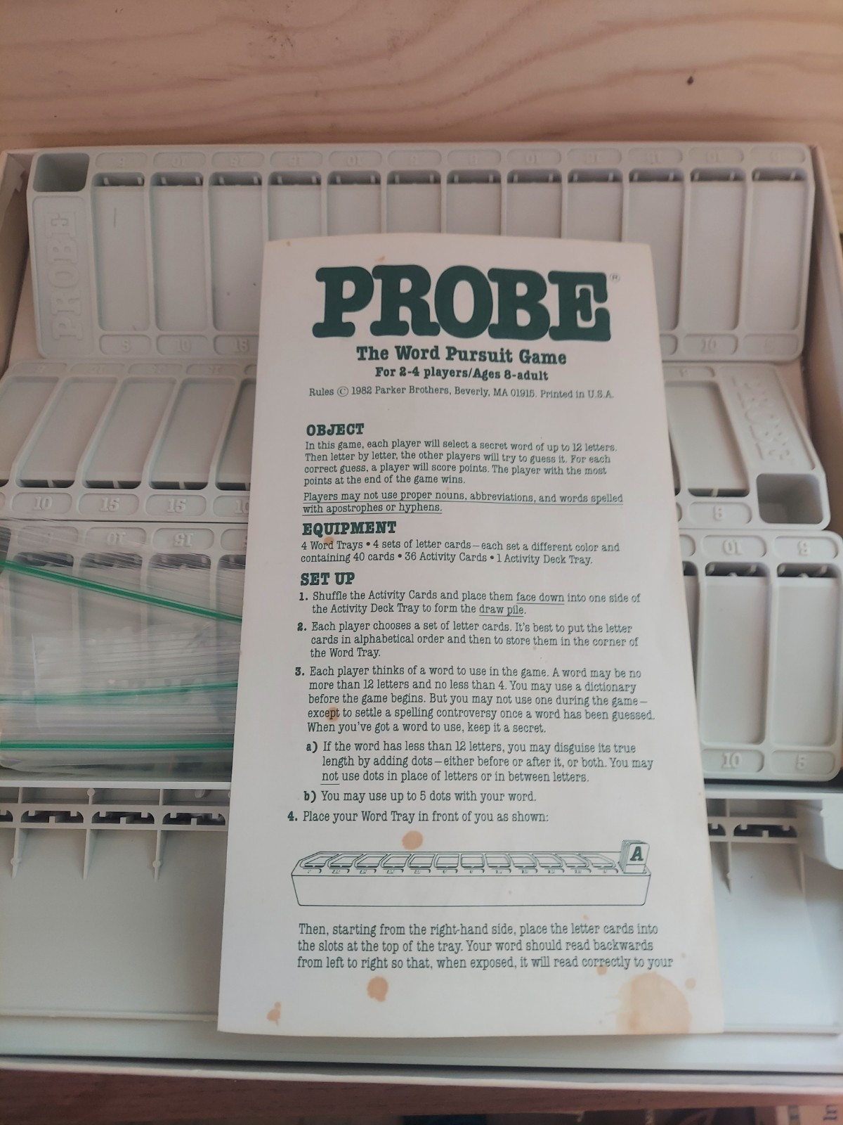 Vintage 1982 Parker Brothers Probe Board Game No. 200, The World Pursuit Game!