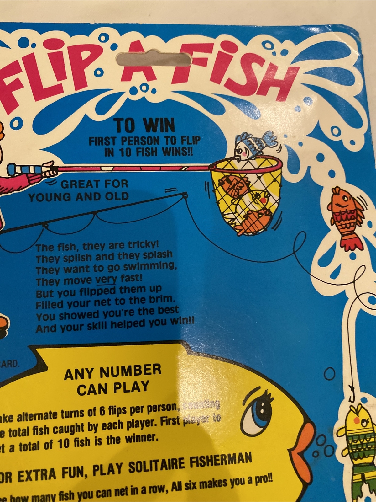 Rare HTF Vtg 1981 Smethport Specialty Co. Flip-a-Fish Game #508