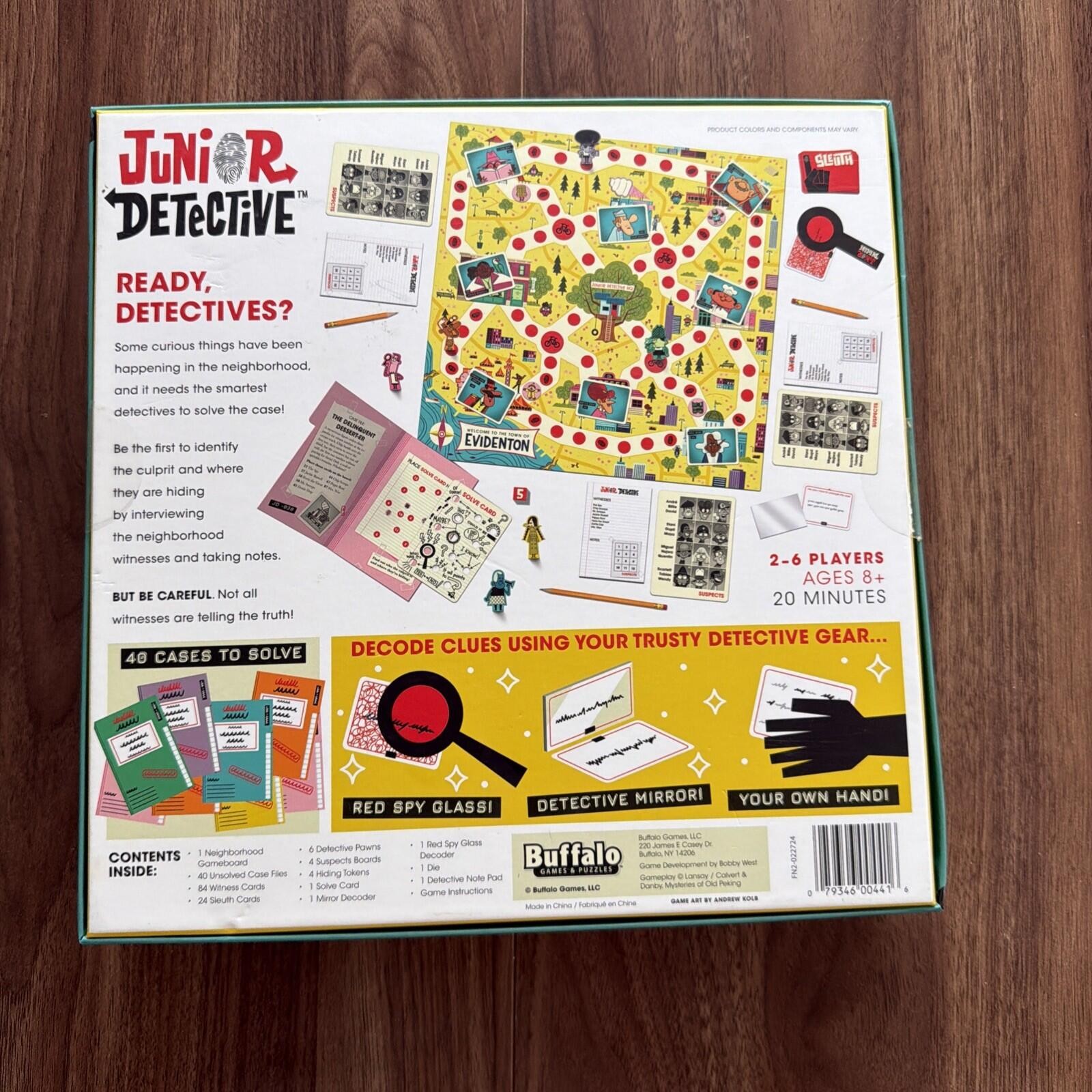 Junior Detective Board Game Brand New – Buffalo Games Solve The Whodunnit!