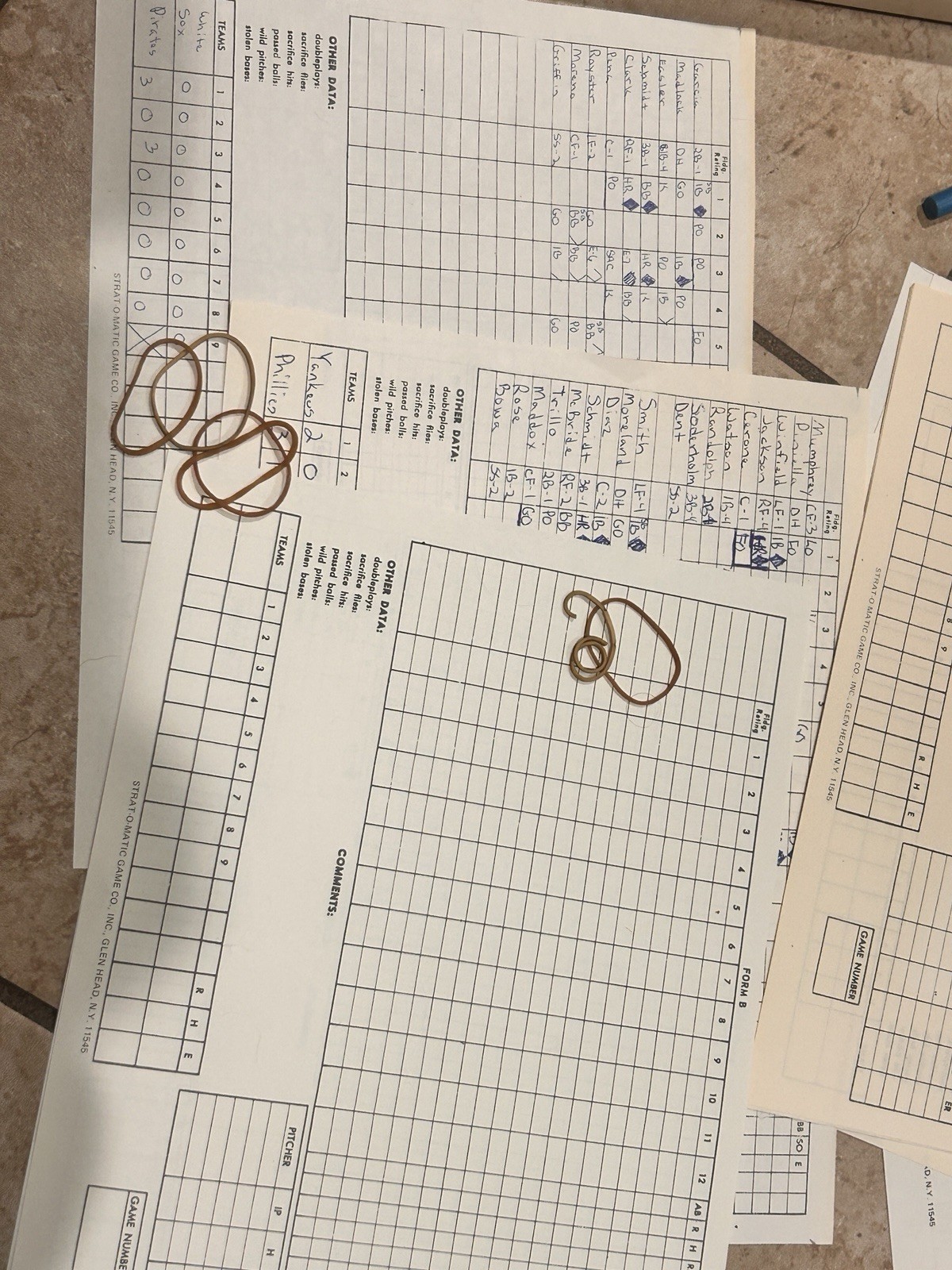 Vintage 1 Strat-O-Matic Baseball Board Game – 980 Season Stats Incomplete