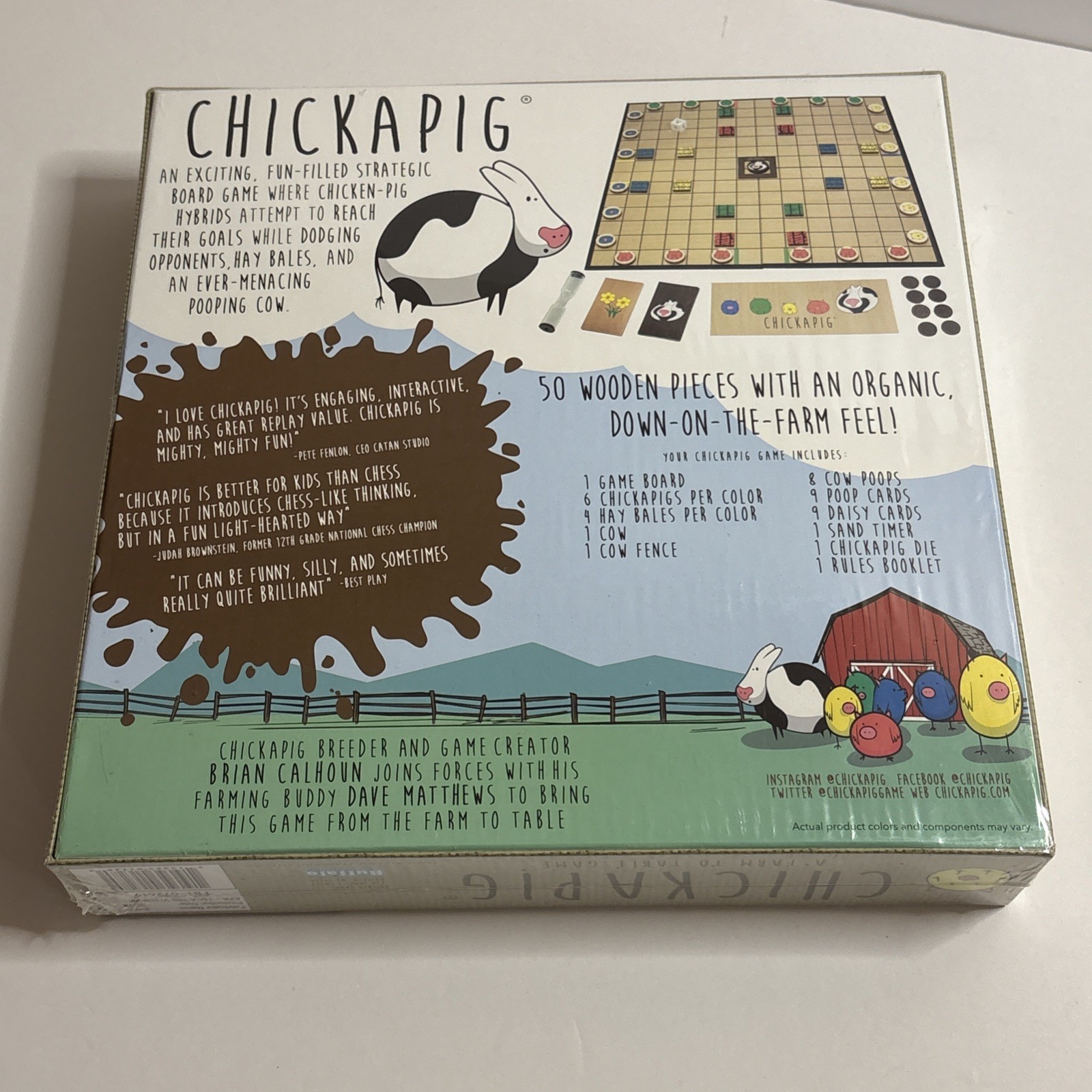 Chickapig Board Game, A Farm To Table Game From Buffalo Games, 2 or 4 Players 8+