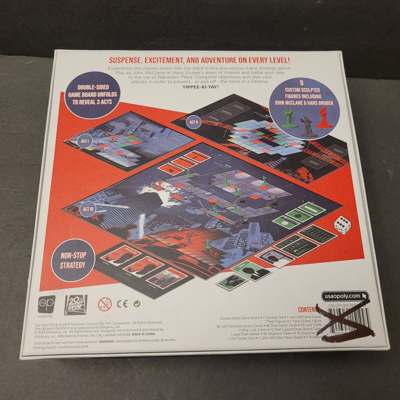 Die Hard The Nakatomi Heist Board Game AGE 15 plus 2-4 players 99% Complete
