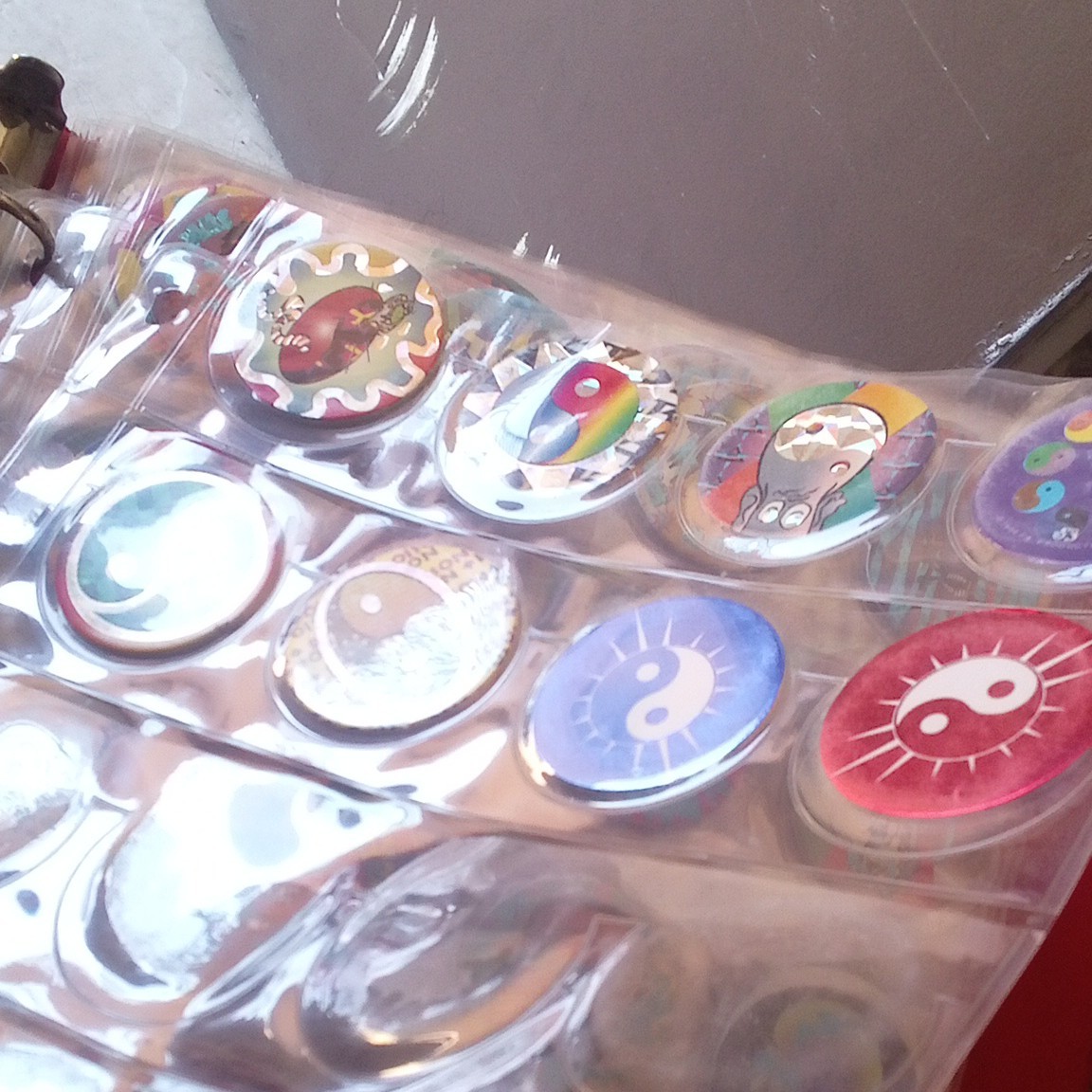 Pogs Collectible Game Pieces Skull Theme Lot w/ Binder Sleeves/Pages