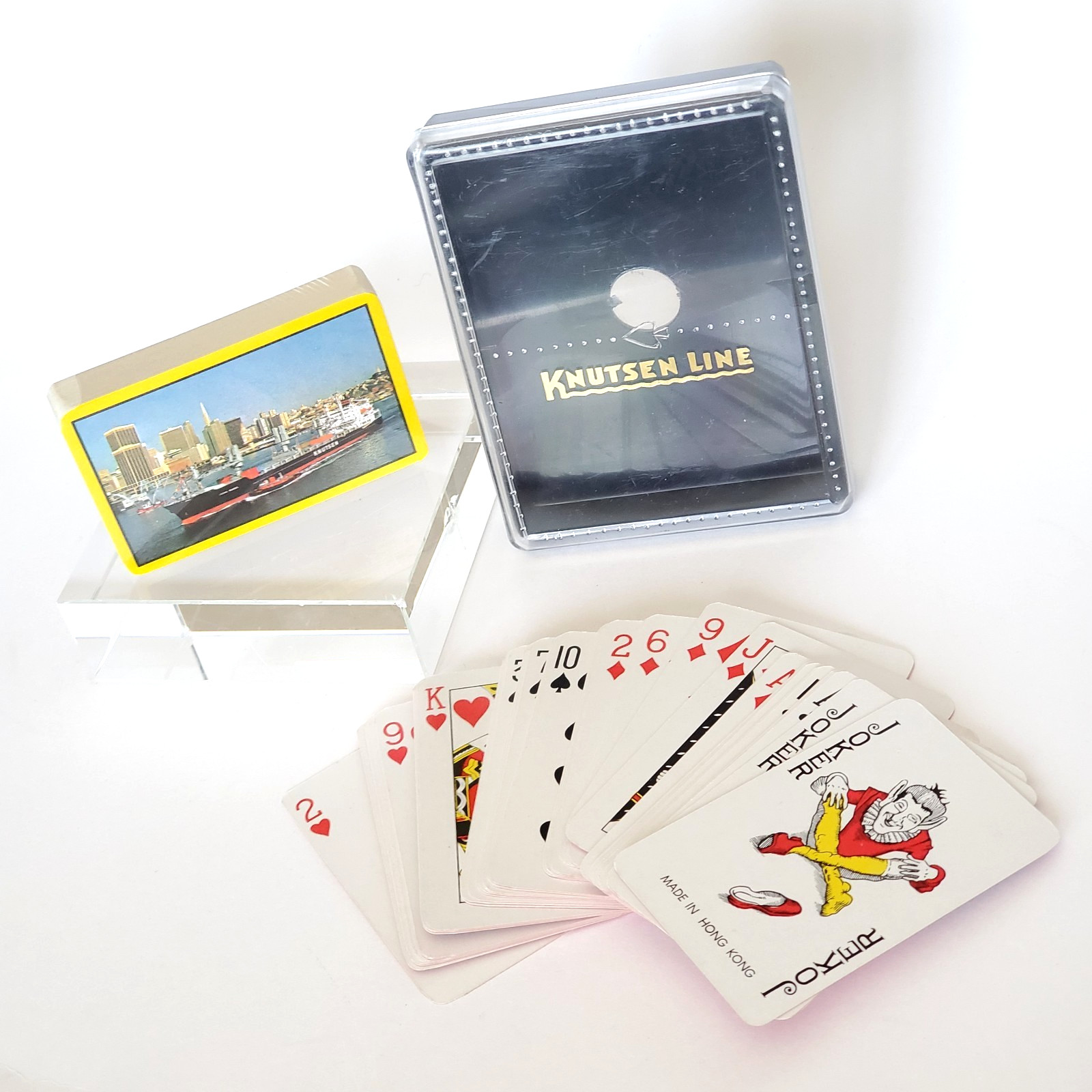 2 decks Knutsen Line bridge size playing cards one pack sealed case vtg complete