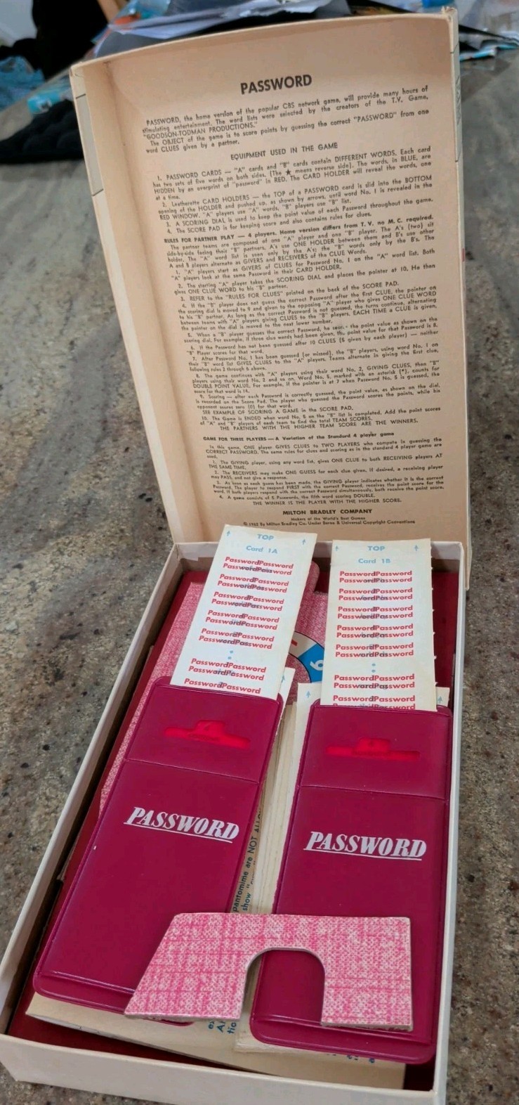 1962 PASSWORD Volume Two BOARD GAME Milton Bradley 4260 Complete