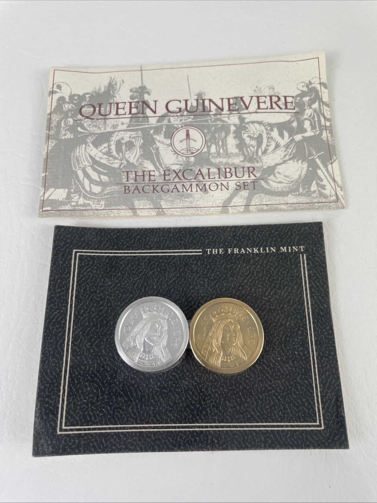 Queen Guinevere Vintage Franklin Mint Excalibur Backgammon 1986 Limited Edition