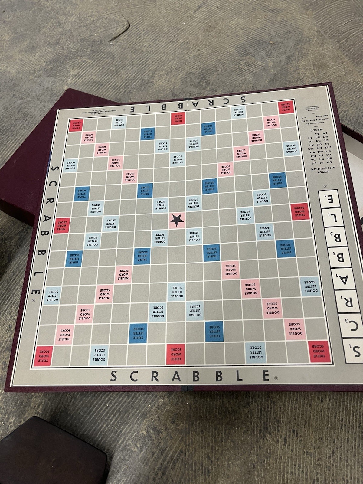 Vintage 1948 SCRABBLE Selchow & Righter Board Game COMPLETE Wood Tiles Racks USA
