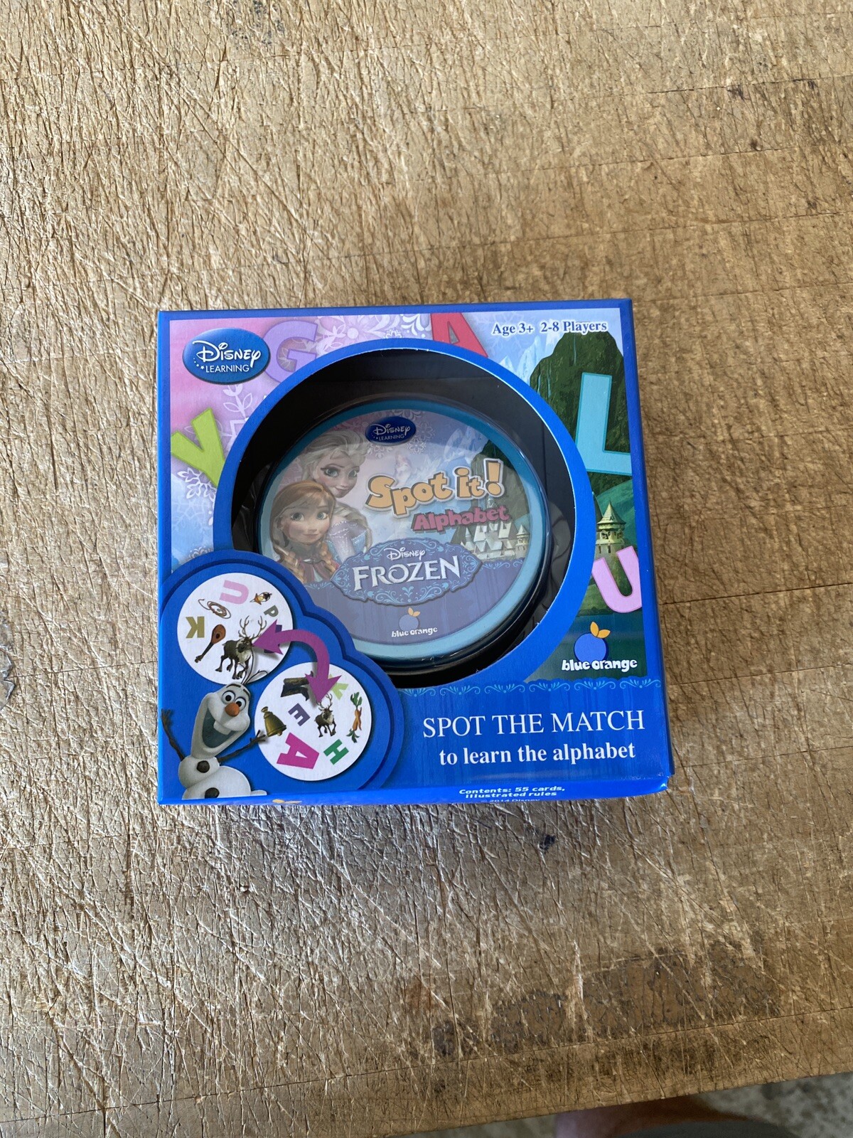 Spot It Disney Frozen Family Spot The Match to Learn the Alphabet Card Game NEW!