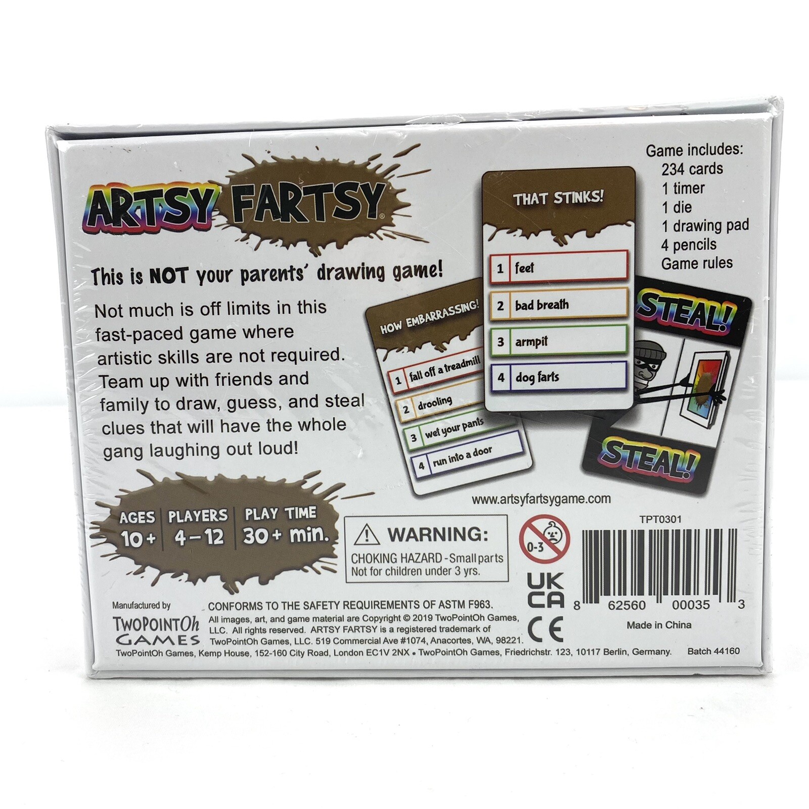 Artsy Fartsy Drawing Game Kids & Families Super Fun Hilarious Card Game Night