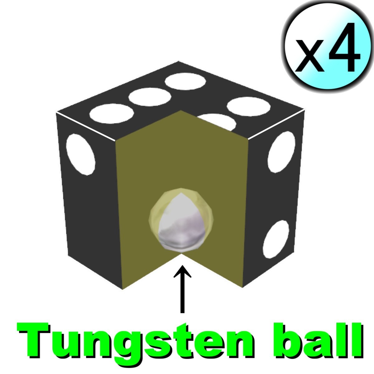 【4pcs】Tungsten Loaded Dice 12mm Weighted Trick Die – Tested ~30% Six Novelty