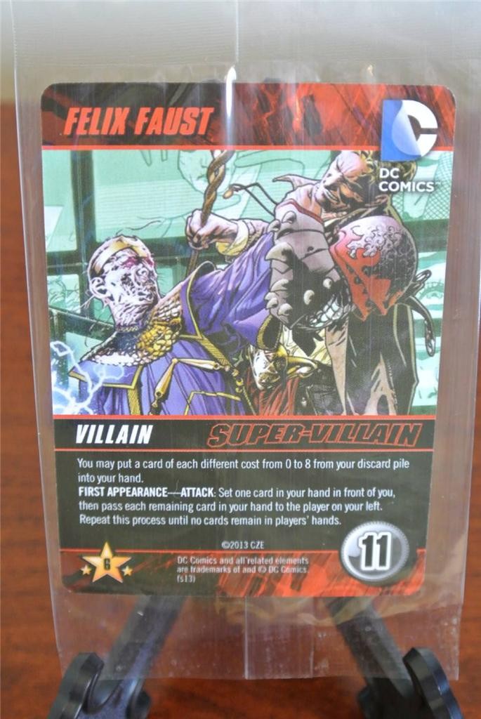 FELIX FAUST Hero DC Comics Deck Building Game Expansion Promo Preorder Bonus