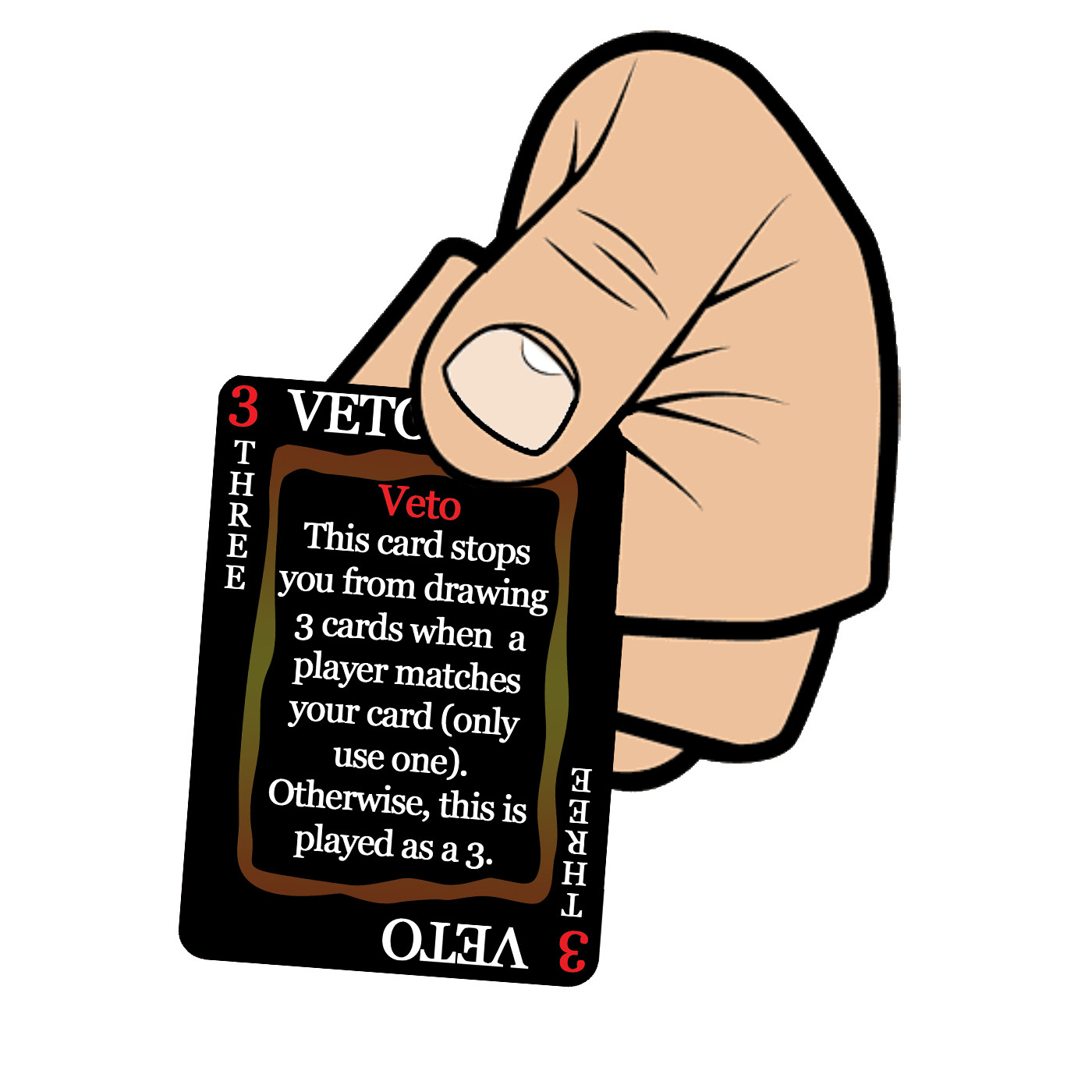 New VETO Card Game, 2nd Edition, Fun Family Shedding Card Game for 2-4 Players