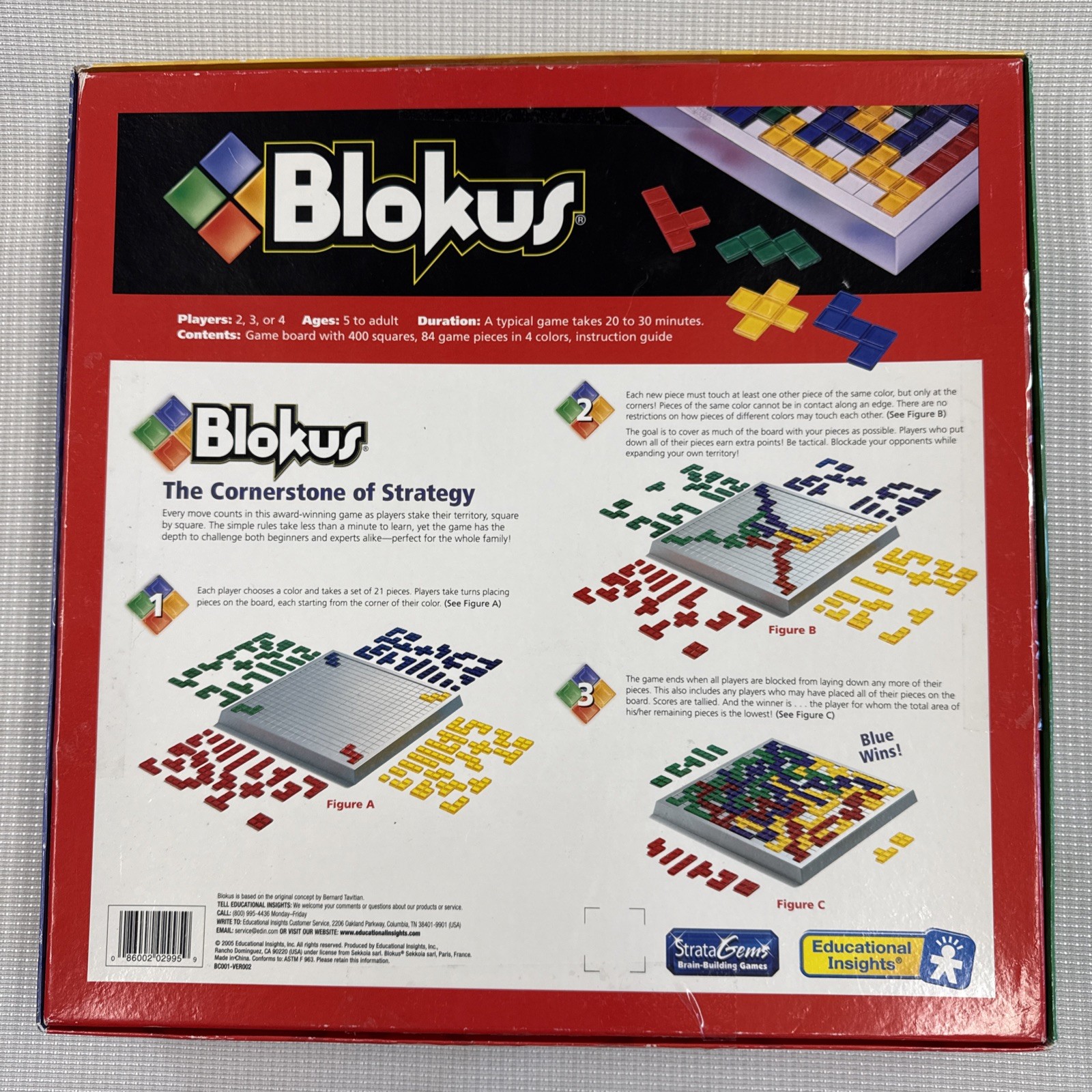 Blokus Board Game Deluxe Strategy For The Whole Family EI-2995 2003 Edu Insights