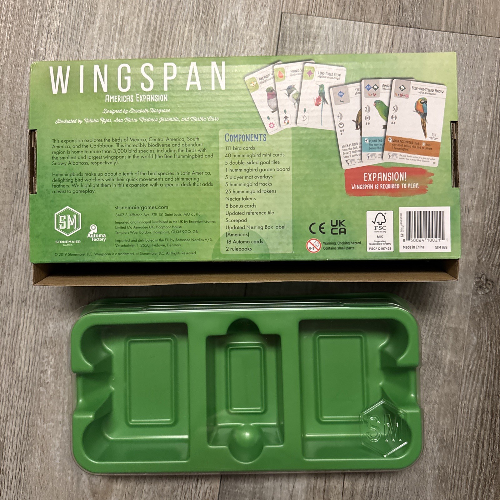 Wingspan: Americas Expansion Board Game by Stonemaier Games BOX & Organizer ONLY