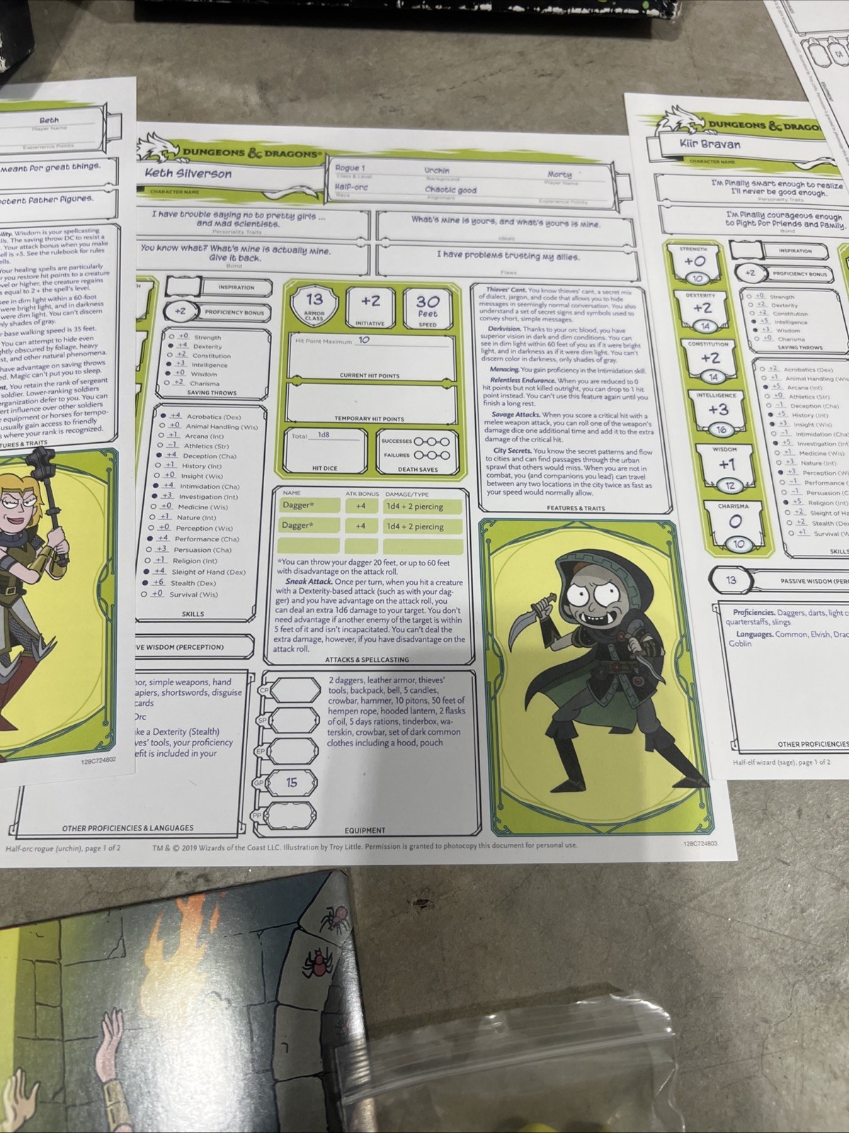Dungeons And Dragons VS Rick And Morty D&D Tabletop Role Playing Game -COMPLETE!