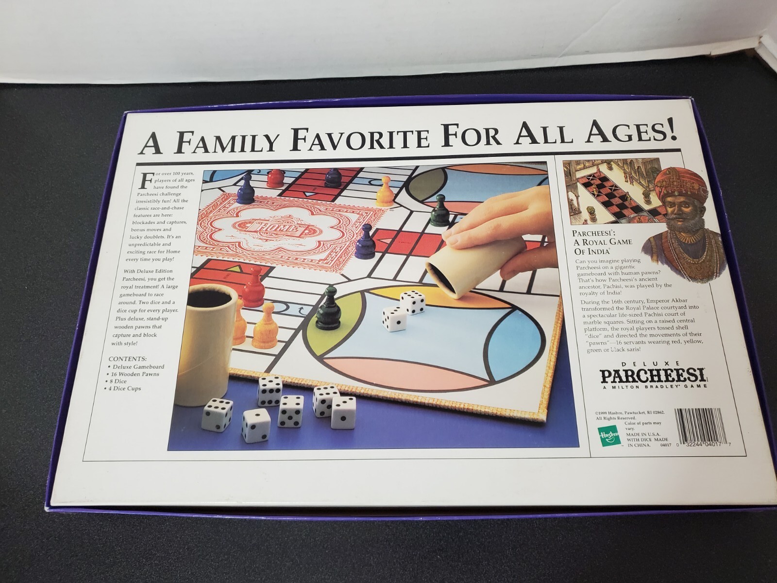 Deluxe Parcheesi Milton Bradley 1999 Edition Royal Game Of India 100% Complete