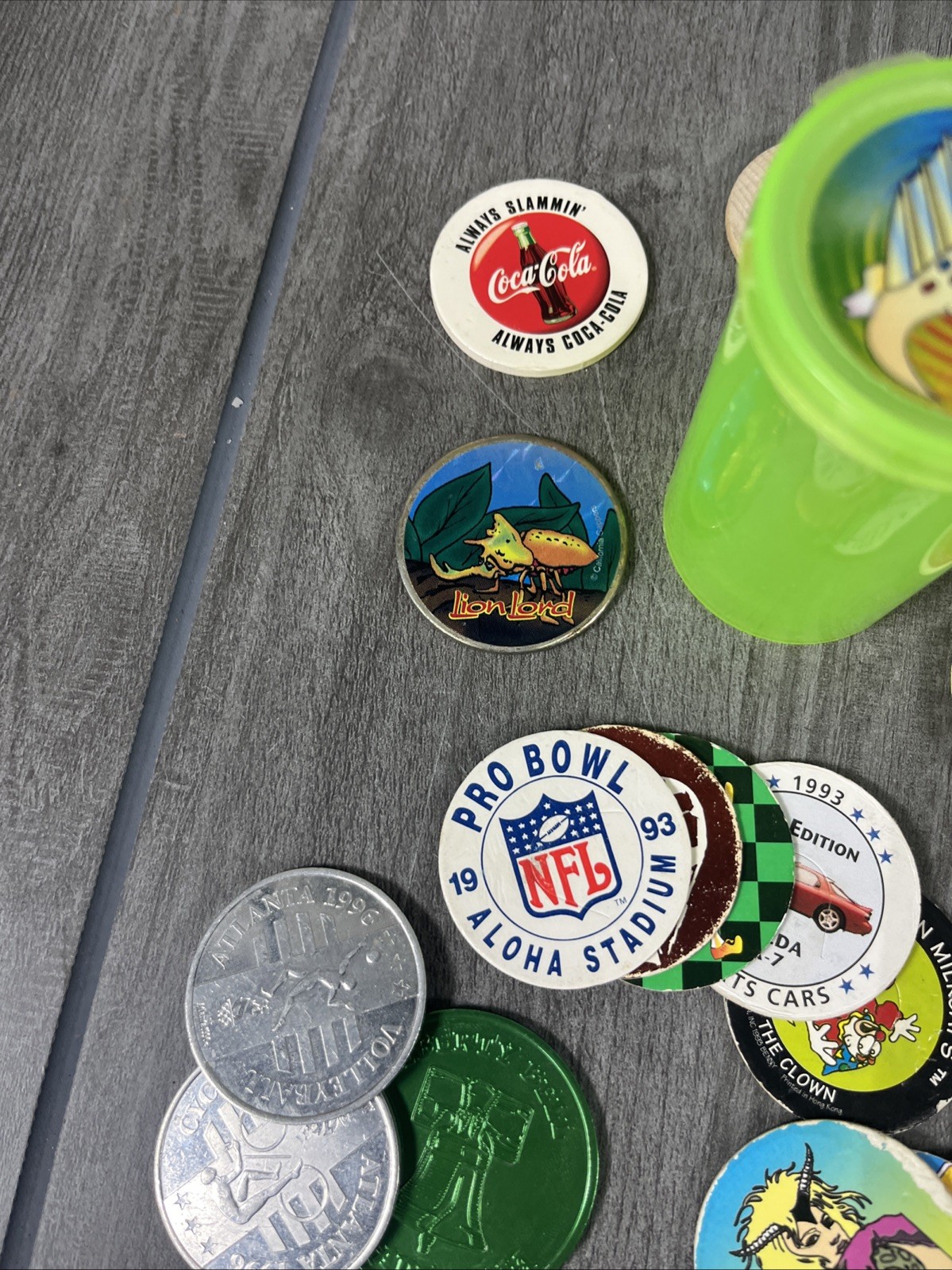 Pogs Milk Caps Coins & Slammer Miscellaneous Mixed Lot Vintage 1990’s