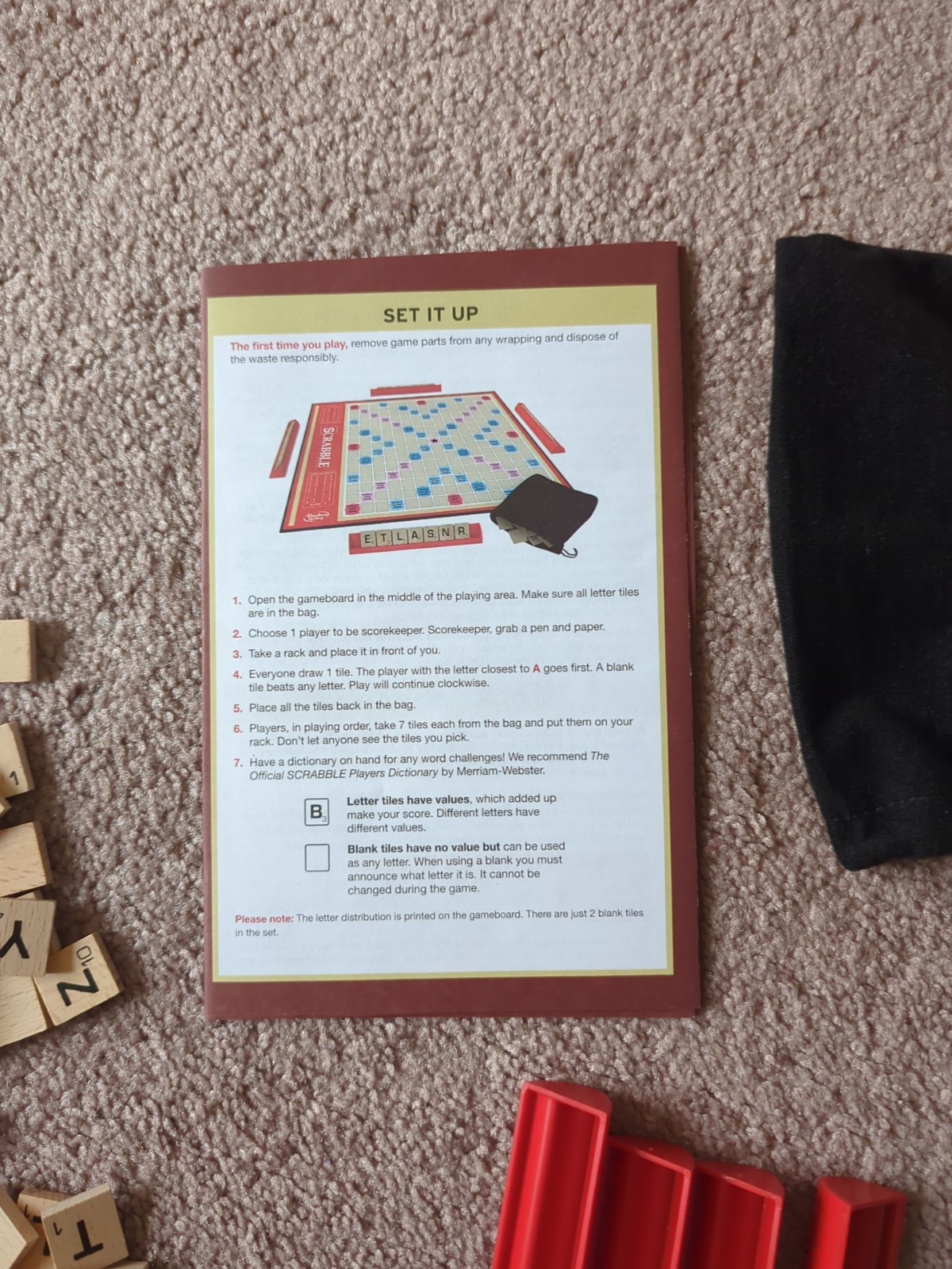 Scrabble Board Game 2013 Hasbro COMPLETE