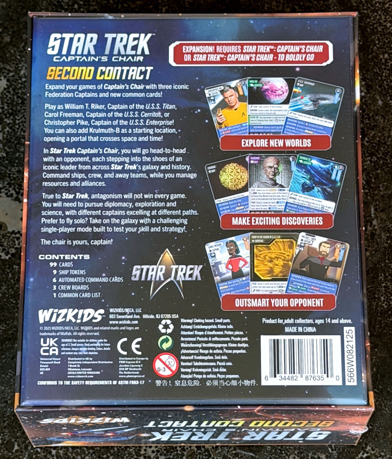 Star Trek Captain’s Chair Second Contact – Deck Building Game Expansion WizKids