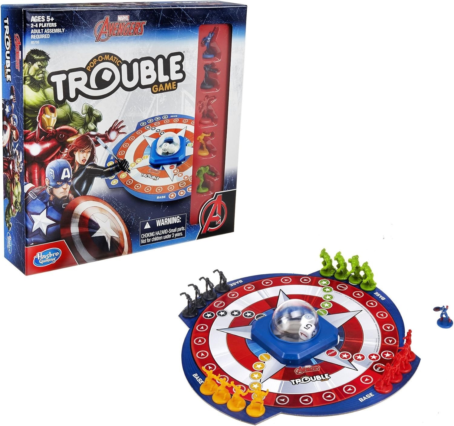 Marvel Avengers 2015 Pop-O-Matic TROUBLE Board Game SEALED Super Hero’s Shield