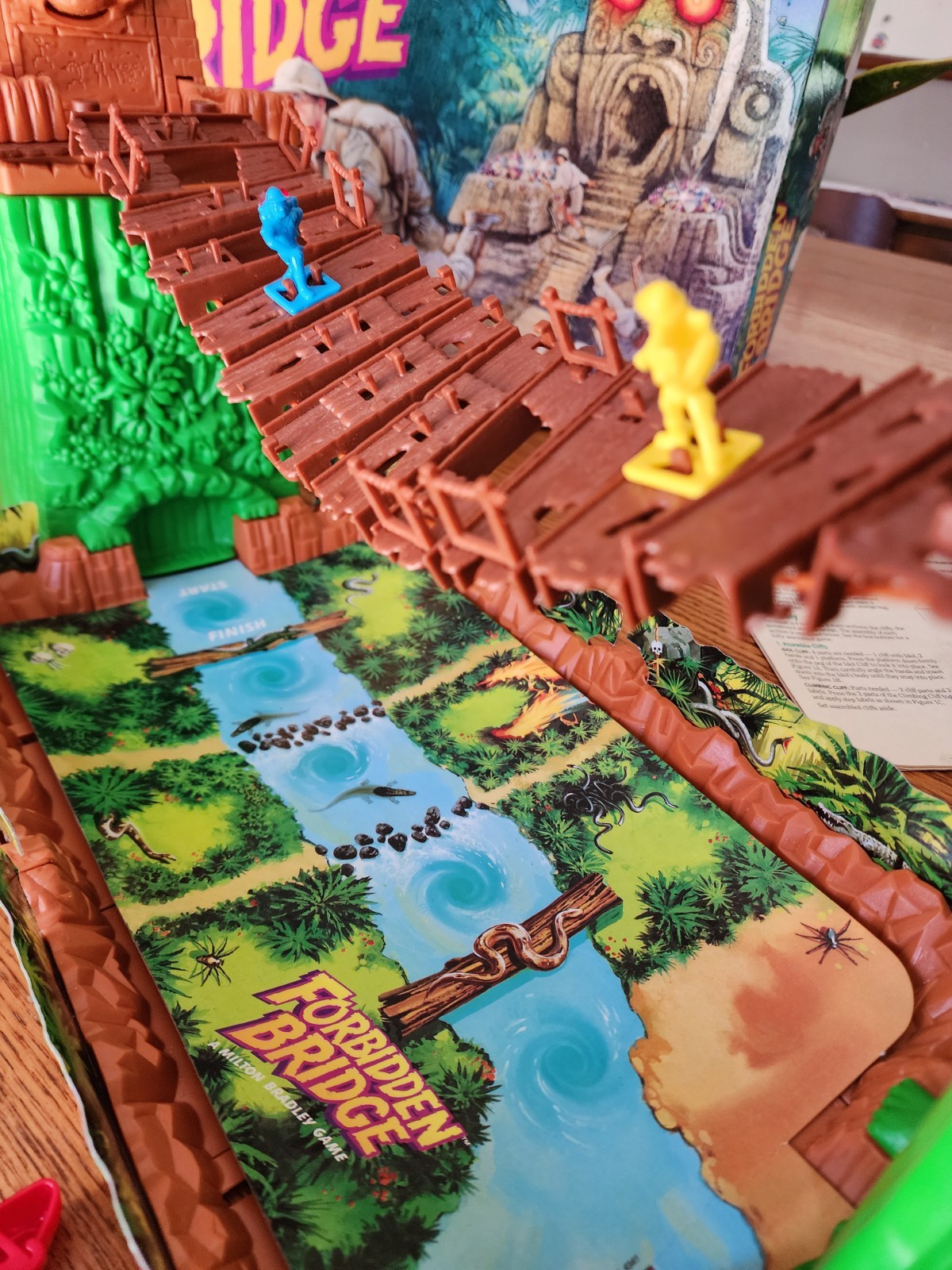1992 Forbidden Bridge Board Game Milton Bradley WORKING Mint Complete Vintage