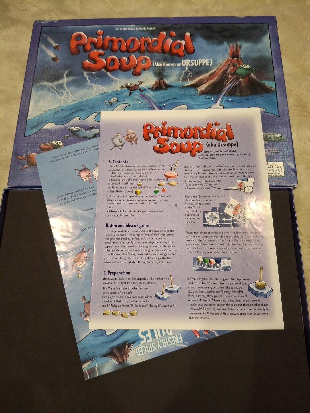 Primordial Soup / URSUPPE Board Game, Out of Print Z-Man Games 100% Complete