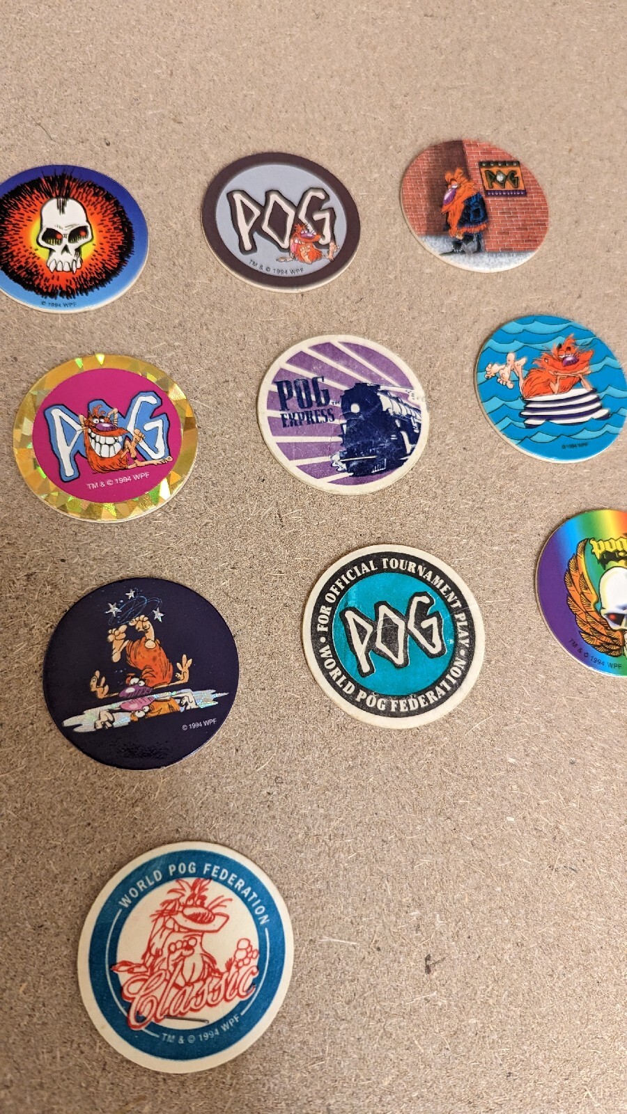 (Lot Of 17) The Original Pog Milkcaps POG Branded Mix Of Series I And II 1994