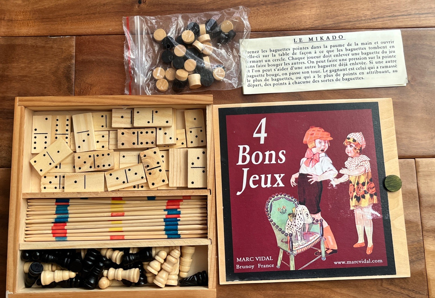 Vintage French Wooden Game Florence And George 4 Bons Jeux