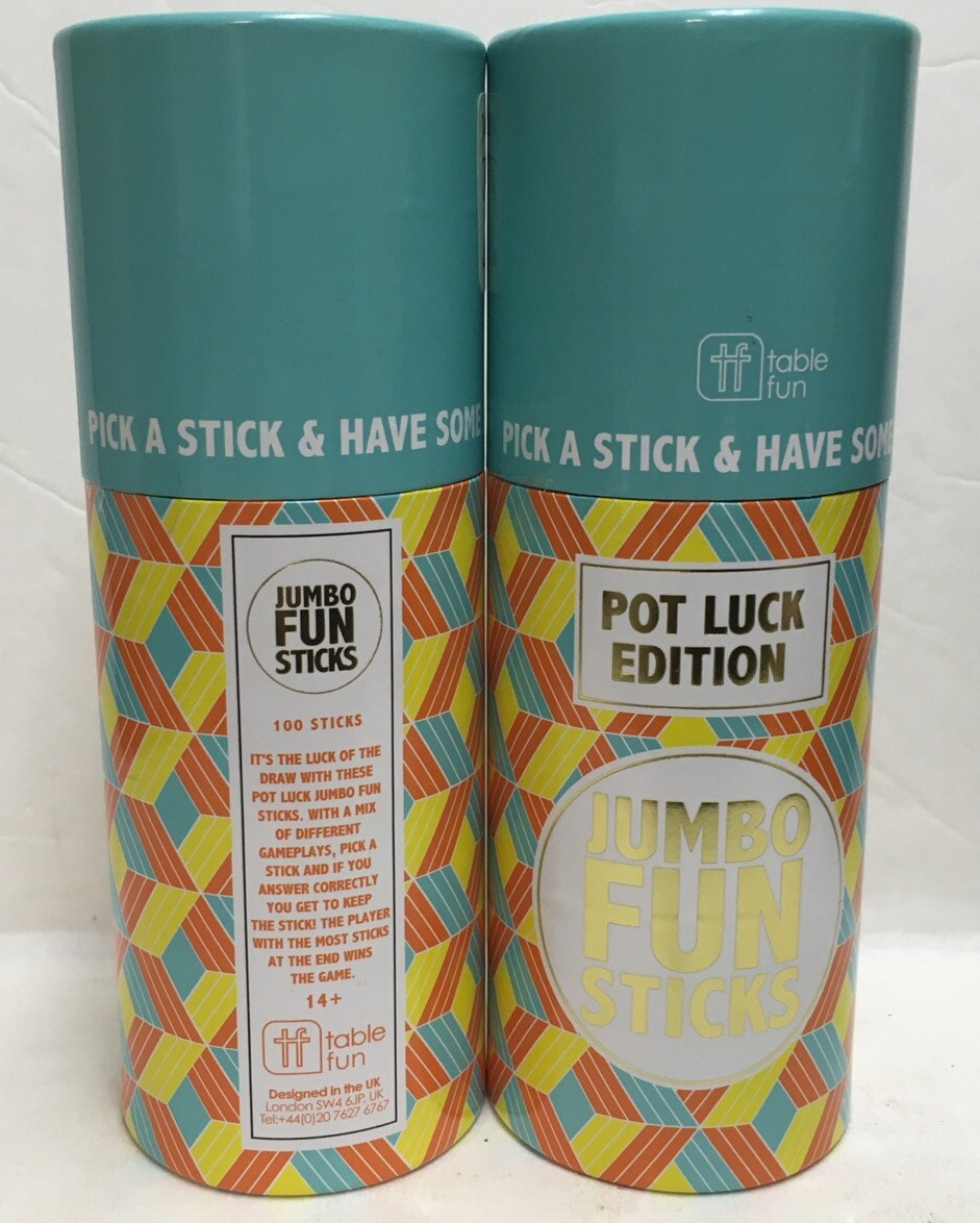 Pack of 2 Talking Tables ( table fun) Pot of Luck Edition Jumbo Fun Sticks NIB