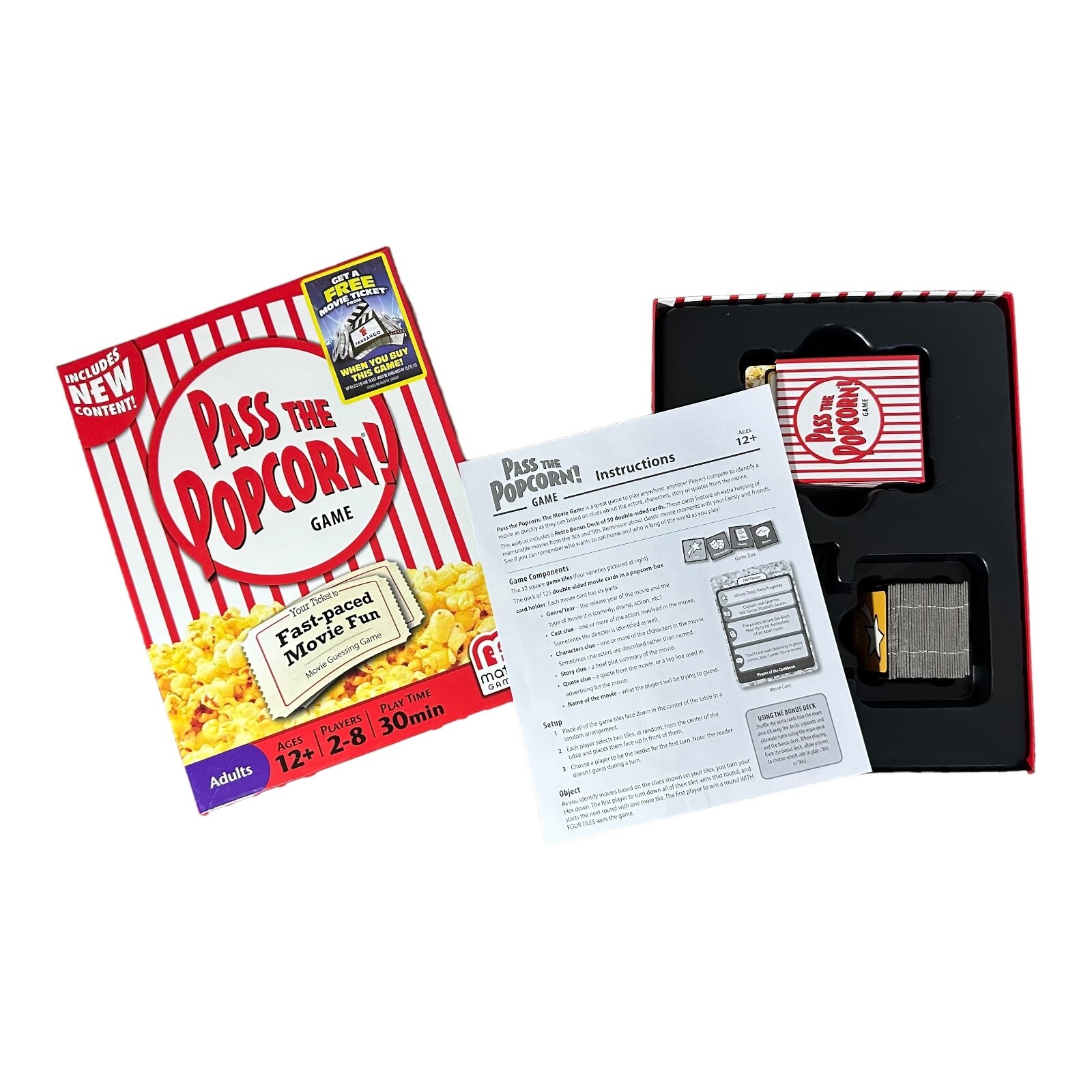 Mattel Games Pass The Popcorn! Trivia Card Game