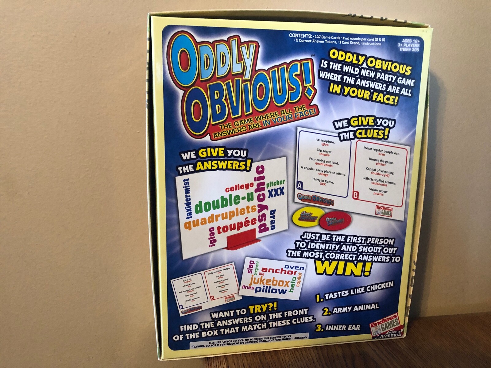 ODDLY OBVIOUS! Party Game Where Answers are in your face by ENDLESS GAMES 2013