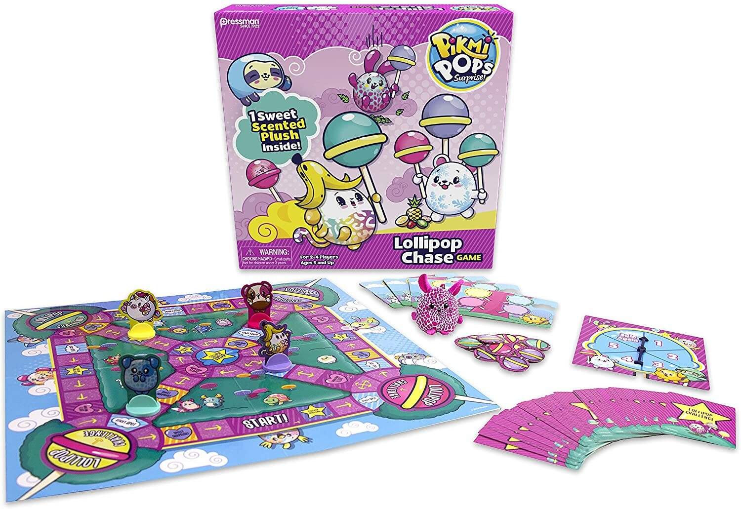 Game for 5 and up -Pikmi Pops Lollipop Chase Game Board Ages 5 and Up