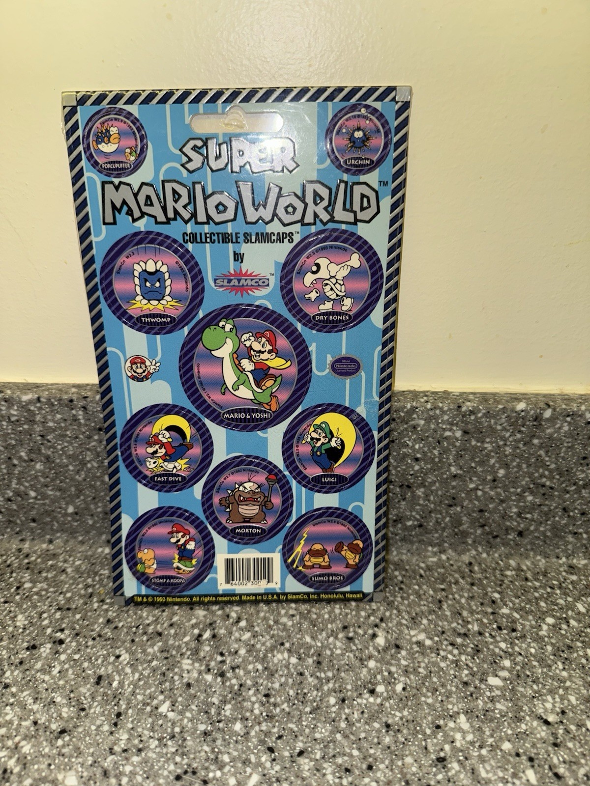 Super Mario World Slamcaps Pogs