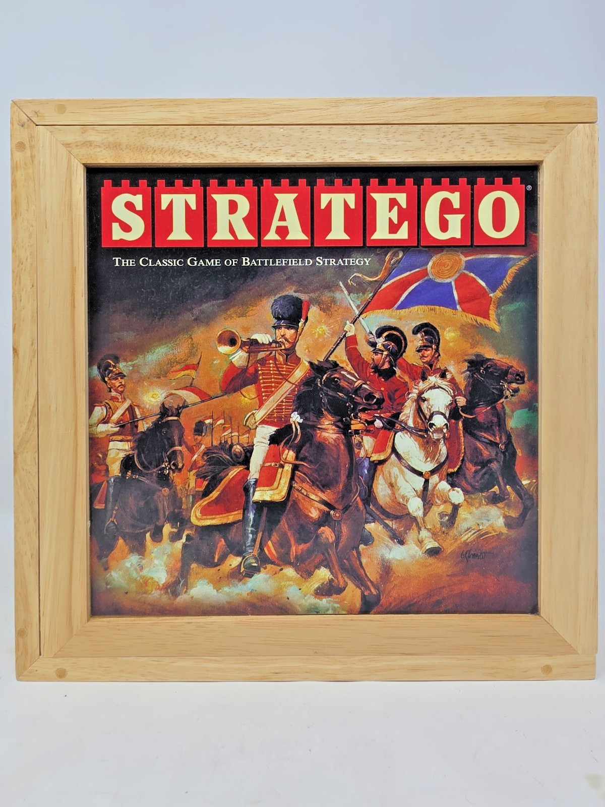 Stratego Nostalgia Series Wooden Box Board Game 2002 Milton Bradley – Complete
