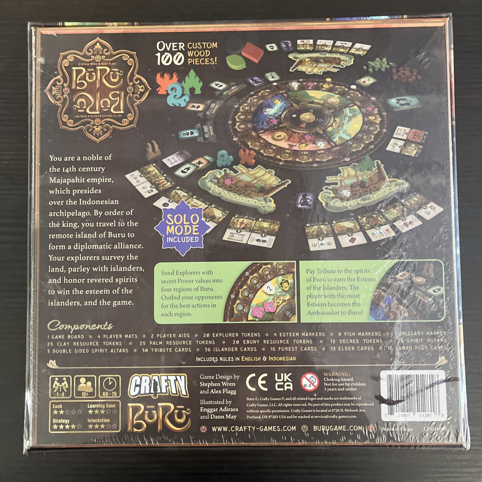 Buru Board Game New Sealed Free Shipping Crafty 1-4 Players
