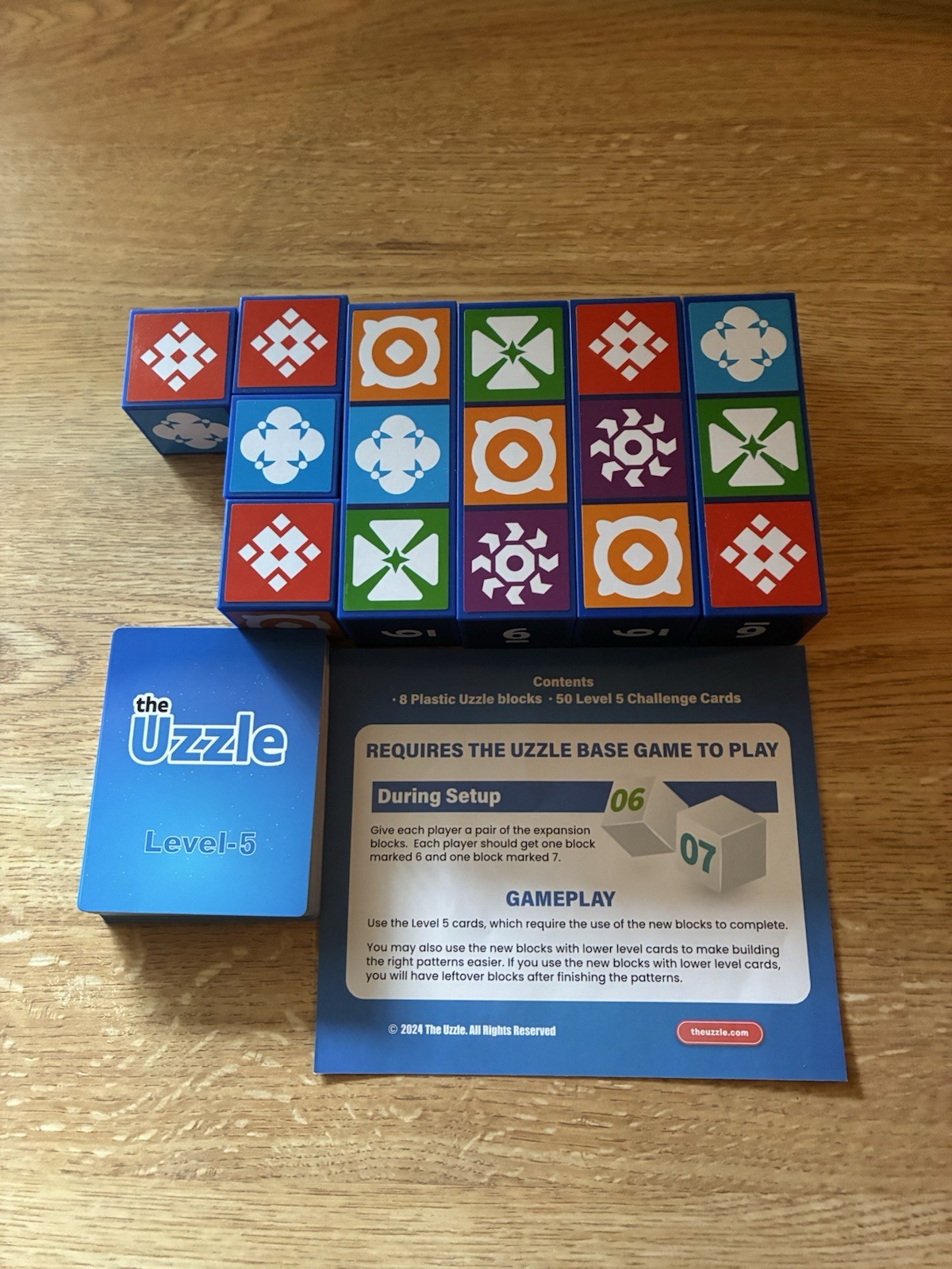 THE UZZLE Expansion 1 BLOCK Puzzle Board Game for Adults & Kids Ages 4+