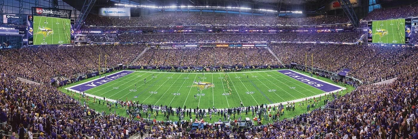 1000 Piece Sports Jigsaw Puzzle NFL Minnesota Vikings Center Panoramic 13″x39″