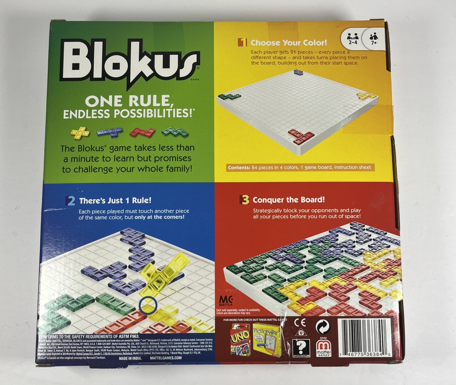 2013 Mattel Blokus Educational Strategy Board Game Ages 7+ BRAND NEW