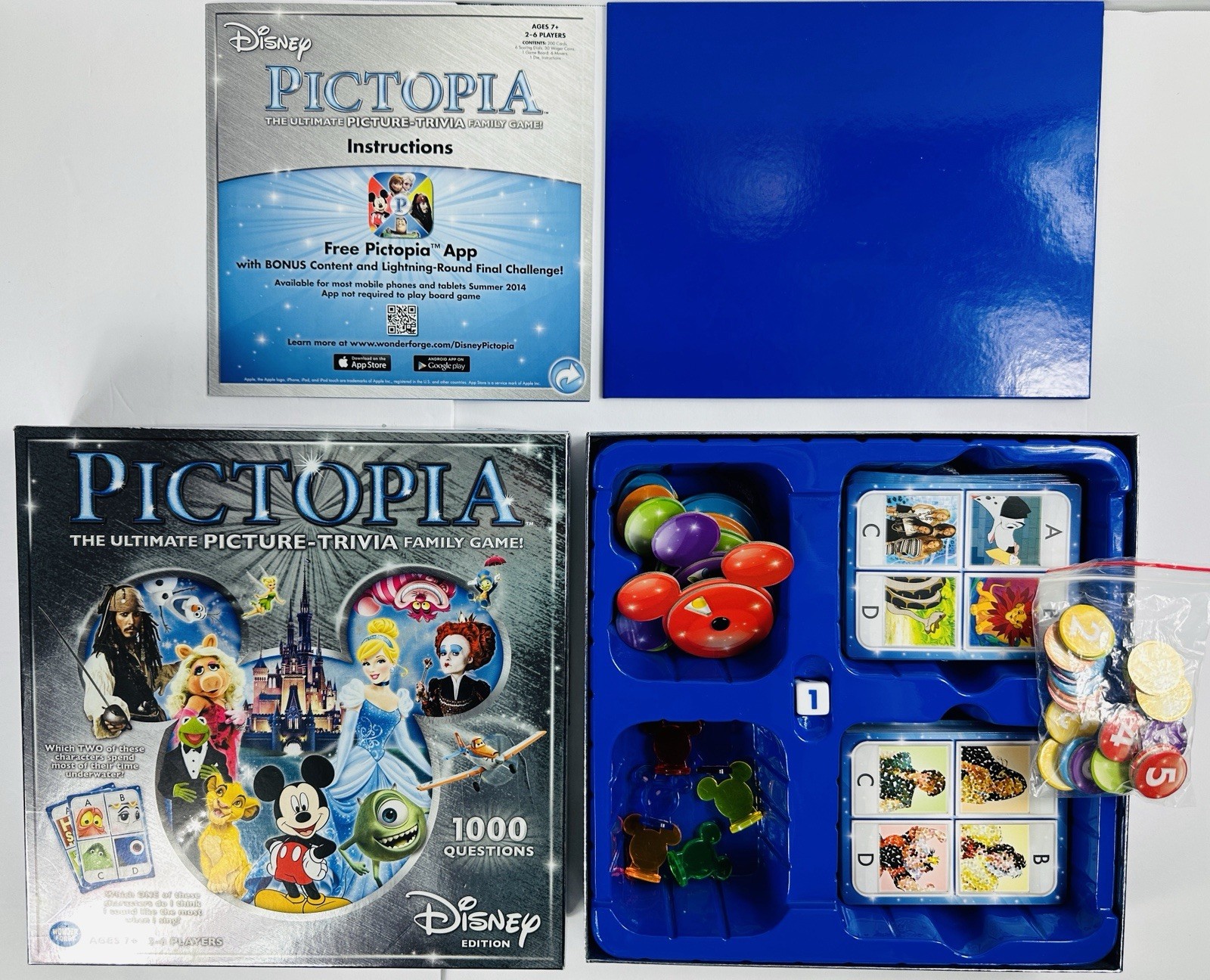 Ravensburger Pictopia Picture Trivia Disney Edition Board Game2-6 Players Age7+