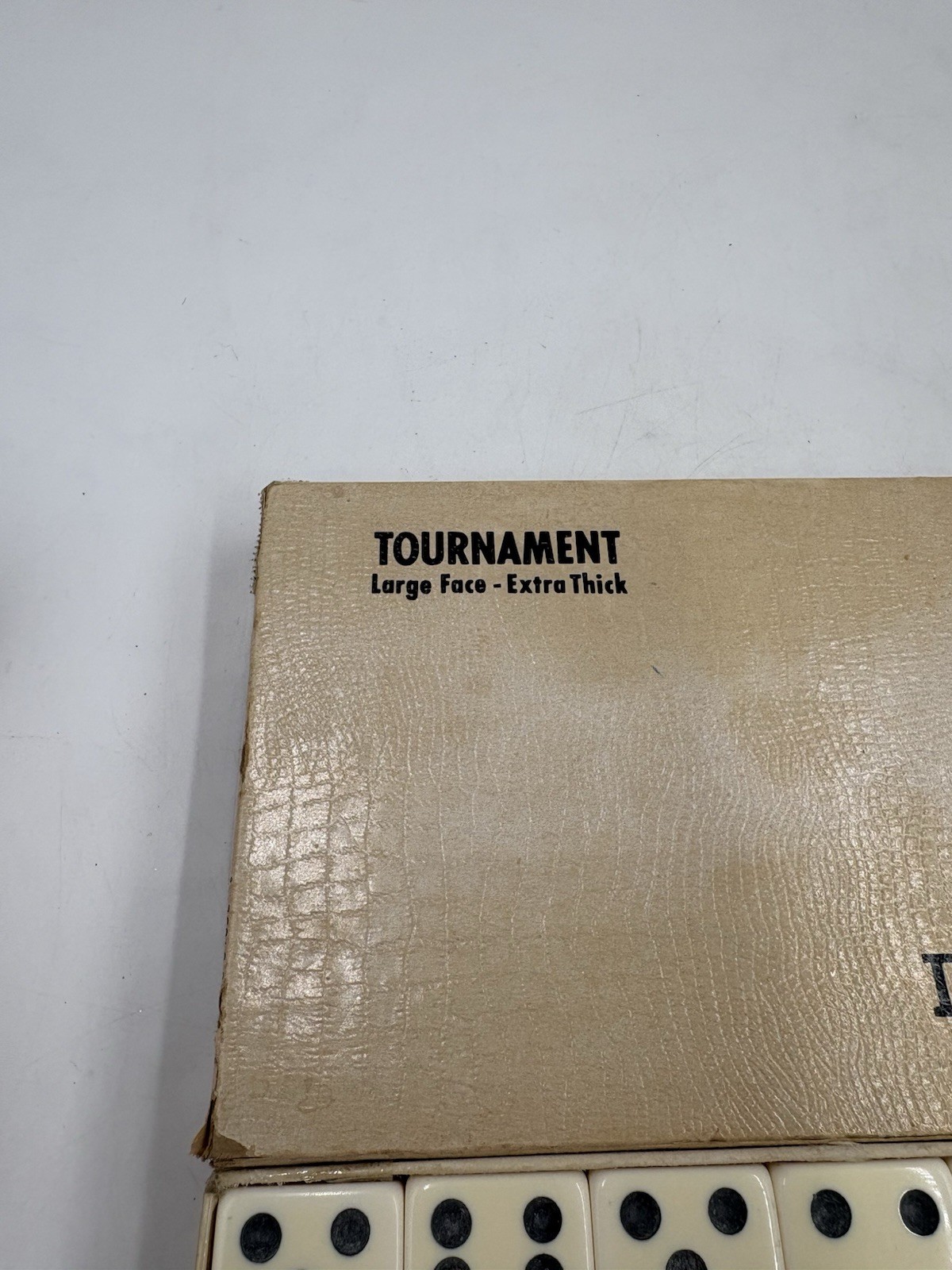 Puremco Tournament Marblelike Dominoes #1632 Large Face Extra Thick Made in USA