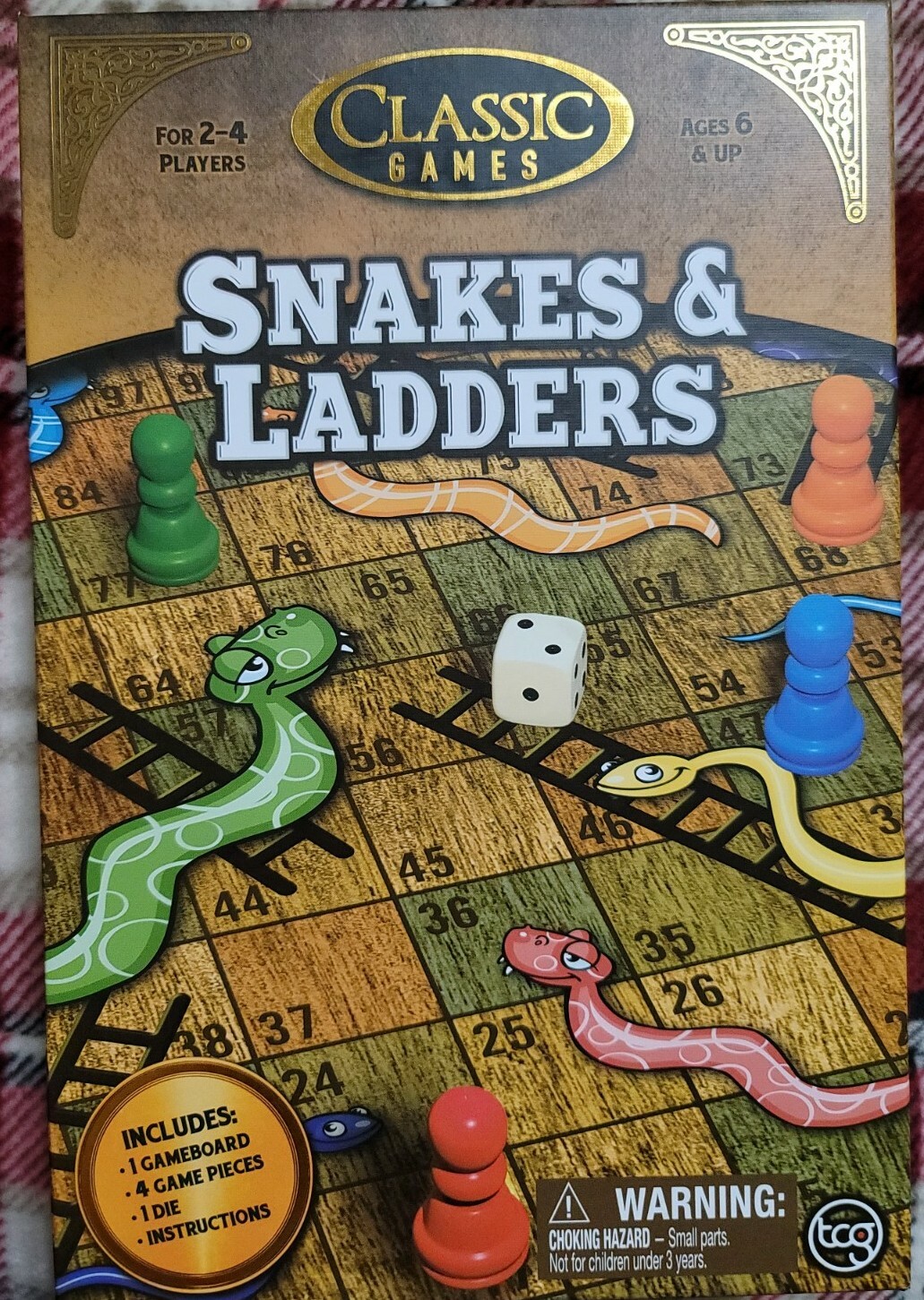 TCG Snakes And Ladders Classic Board Game Age 6+ NEW