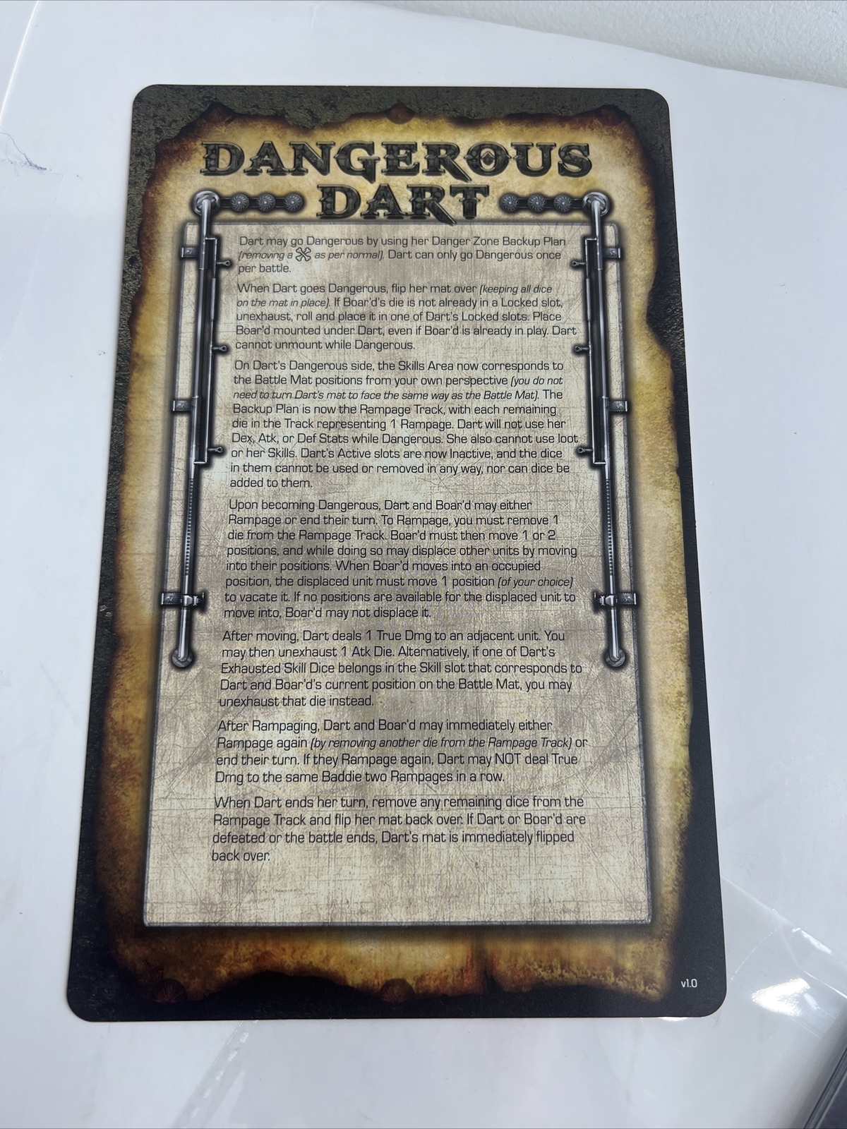 Too Many Bones Trove Chest Player Ref Cards/instructions(Each)